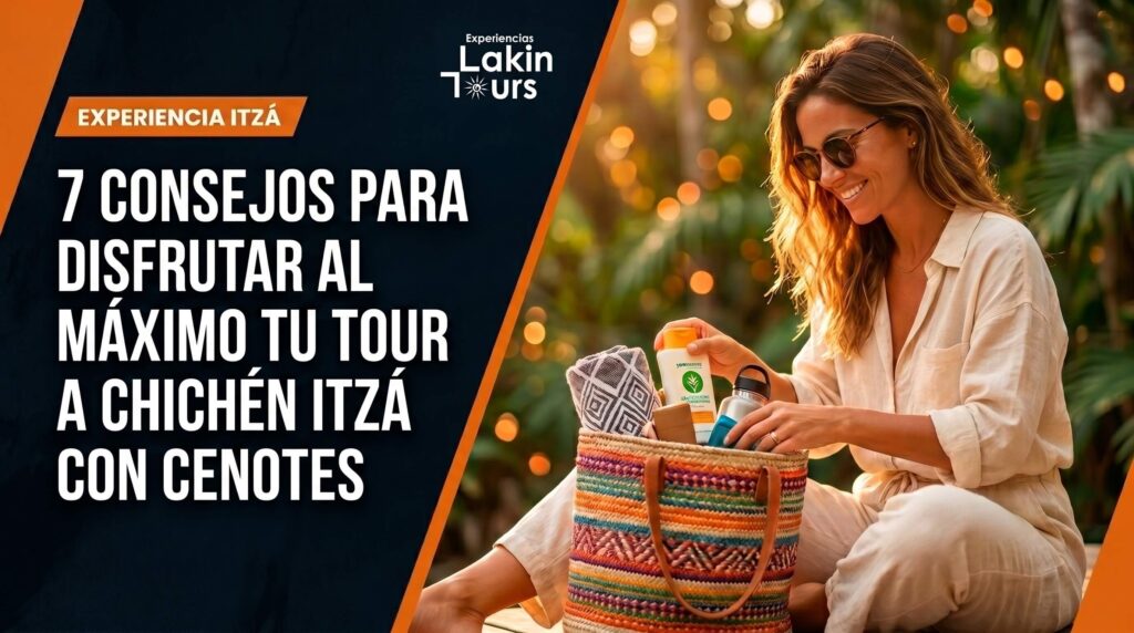 Visitantes en Chichén Itzá al amanecer con guía local de Lakin Tours, Yucatán México